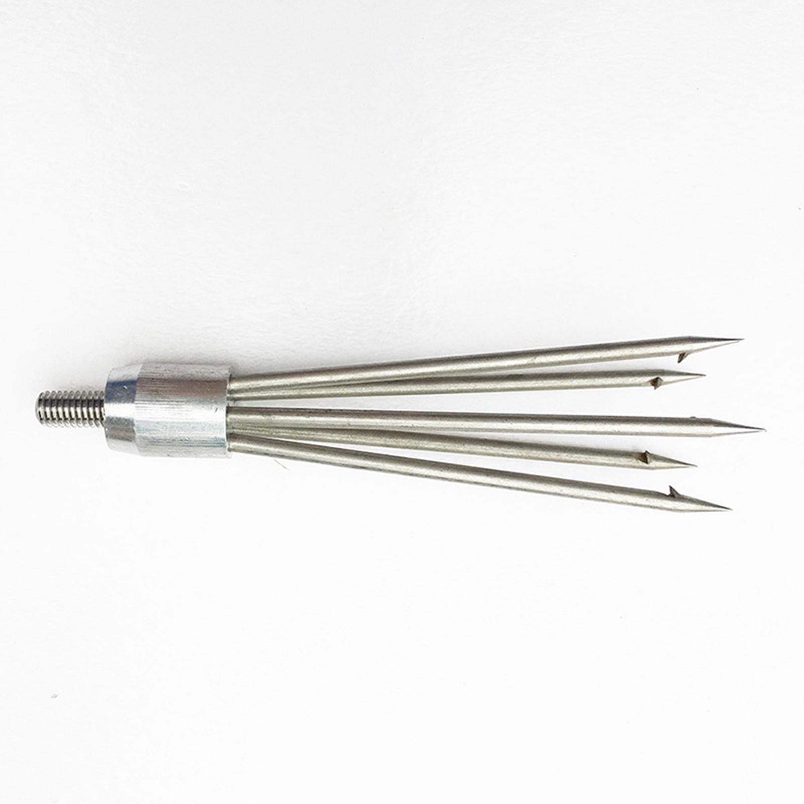 Fishing Rod Spinning - Серебристая уличная рыболовная вилка-гарпун с пятью